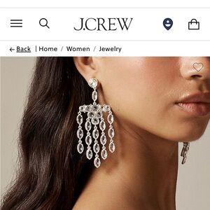 Brand new with tags Crystal Chandelier earrings from J. crew